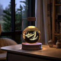 Crystal Ball Cosmic Dinosaur Indoor Night Light USB Power Warm Bedside Light Birthday Gift Night Lamp MANDOTOS