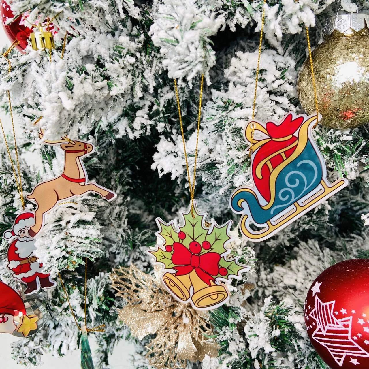 Mandotos Christmas Car Pendant Hanging Ornament for Car and Home Decoration Festive Holiday Decor - MANDOTOS