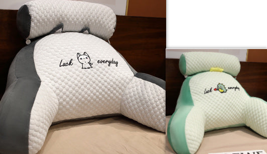 Sofa Fluffy Cushion Luncheon Pillow Triangle Reading Cushion Bedside Soft Large Backrest Lumbar Cushion Office Chair Cushion - MANDOTOS