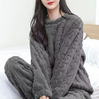 Cozy Coral Velvet Sleepwear Set