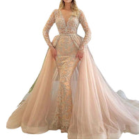 French Style Simple Long-sleeved Style Wedding Dress MANDOTOS
