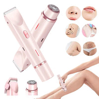 2 In 1 Hair Remover Women's Double Head Shaver Private Pubic Hair Trimmer Electric Razor Wet Dry Electric Body Hair - MANDOTOS INTERNATIONAL0