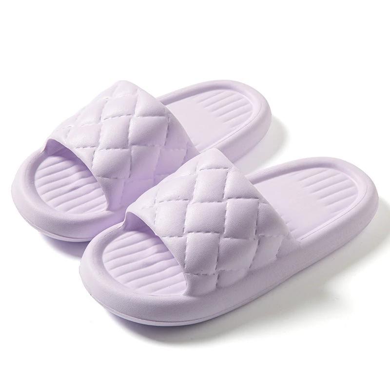 Rhombus Home Slippers - Summer Non-Slip Bathroom Shoes - MANDOTOS