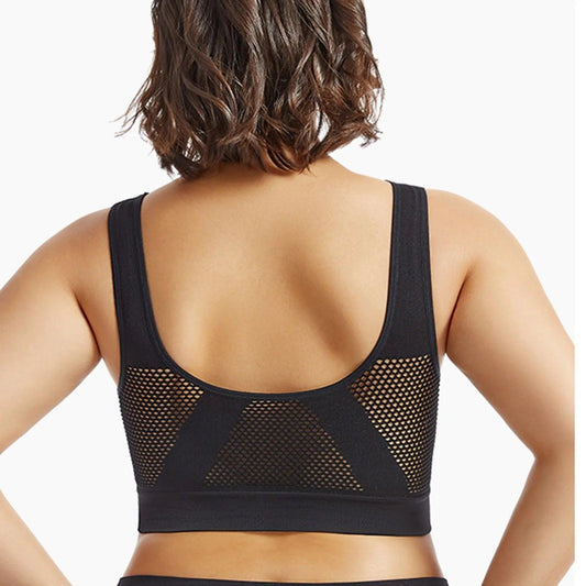 Beautiful Back Sports Bra Shockproof Running Fitness Anti-sagging Upper Collection Soft Support High-strength Women's Yoga Vest - MANDOTOS