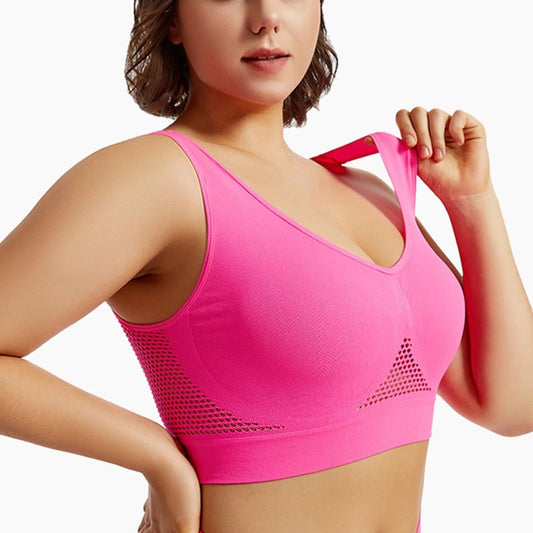 Beautiful Back Sports Bra Shockproof Running Fitness Anti-sagging Upper Collection Soft Support High-strength Women's Yoga Vest - MANDOTOS