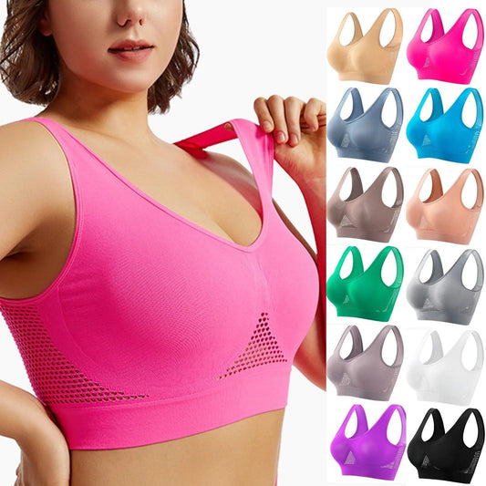 Beautiful Back Sports Bra Shockproof Running Fitness Anti-sagging Upper Collection Soft Support High-strength Women's Yoga Vest - MANDOTOS