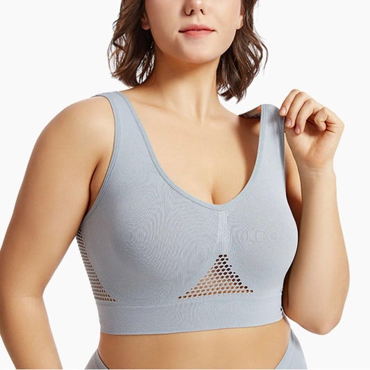 Beautiful Back Sports Bra Shockproof Running Fitness Anti-sagging Upper Collection Soft Support High-strength Women's Yoga Vest - MANDOTOS