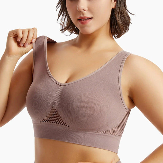 Beautiful Back Sports Bra Shockproof Running Fitness Anti-sagging Upper Collection Soft Support High-strength Women's Yoga Vest - MANDOTOS
