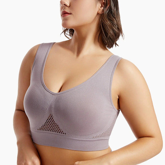 Beautiful Back Sports Bra Shockproof Running Fitness Anti-sagging Upper Collection Soft Support High-strength Women's Yoga Vest - MANDOTOS