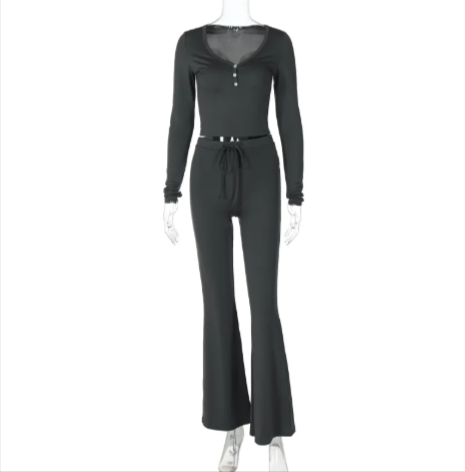 Chic Milk Silk Two-Piece Outfit