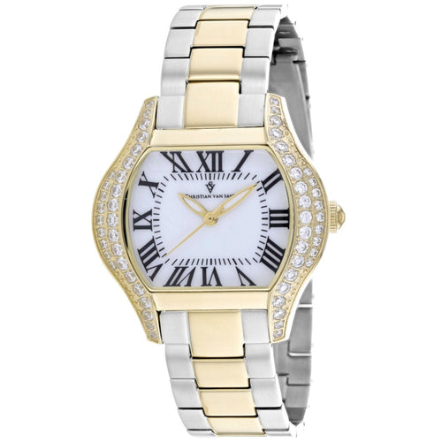 Elegant Bianca women's watch by Christian Van Sant featuring a sleek design and stainless steel band, perfect for stylish wear.