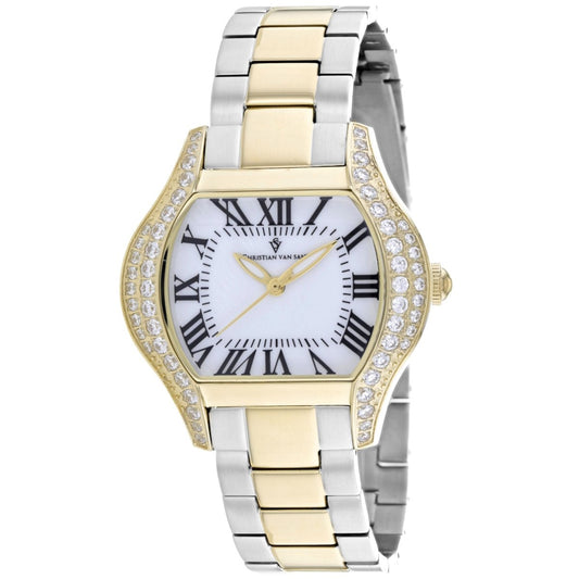 Elegant Bianca women's watch by Christian Van Sant featuring a sleek design and stainless steel band, perfect for stylish wear.