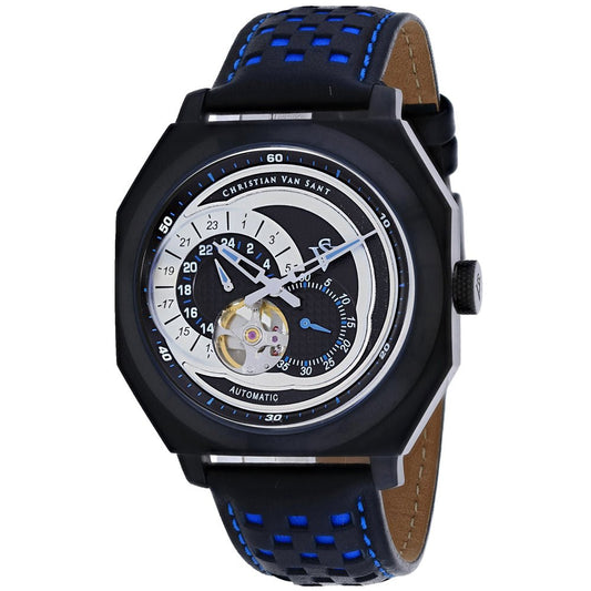 Christian Van Sant Men's Machina watch with black dial and stainless steel band, stylish men's wristwatch from Bids.com