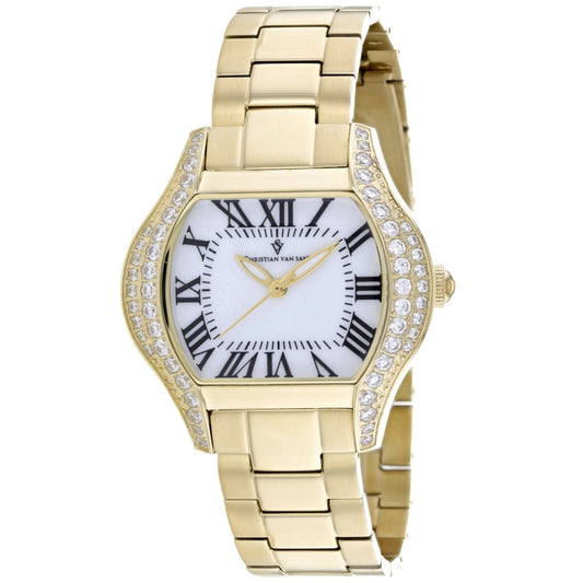 Christian Van Sant Women's Bianca watch with a sleek design, featuring a round face and elegant band.
