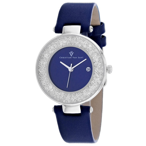 Christian Van Sant Women's Dazzle watch with a sleek design and silver-tone finish, showcasing the elegant timepiece.