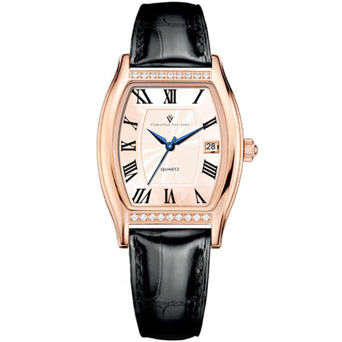 Christian Van Sant Women's Gemma watch with a sleek design, stainless steel band, and elegant face.