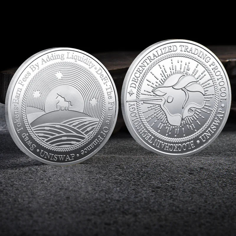 Bitcoin BTC ETH ADA XLM SHIB DOGE XRP SOL DOT LINK LTC UNI Coin Physical Metal Crypto Currency Coin Collection with Plastic Case - MANDOTOS INTERNATIONAL