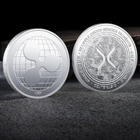 Bitcoin BTC ETH ADA XLM SHIB DOGE XRP SOL DOT LINK LTC UNI Coin Physical Metal Crypto Currency Coin Collection with Plastic Case - MANDOTOS INTERNATIONAL