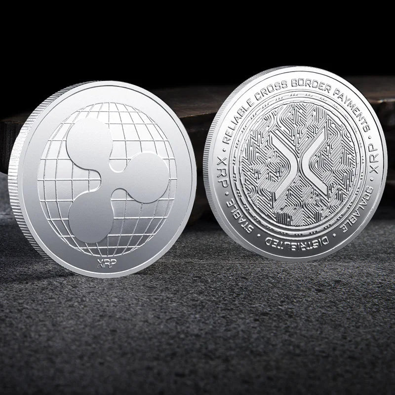 Bitcoin BTC ETH ADA XLM SHIB DOGE XRP SOL DOT LINK LTC UNI Coin Physical Metal Crypto Currency Coin Collection with Plastic Case - MANDOTOS INTERNATIONAL