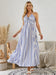 Bohemian Halter Maxi Dress - Women's Summer Sleeveless Flowy Beach Dress - MANDOTOS