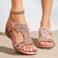Bohemian Thick-Sole Wedge Sandals – 3 Colors EU 36–42 - MANDOTOS INTERNATIONALSandals