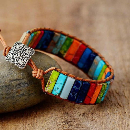 Boho Chic Leather Bracelet - MANDOTOS
