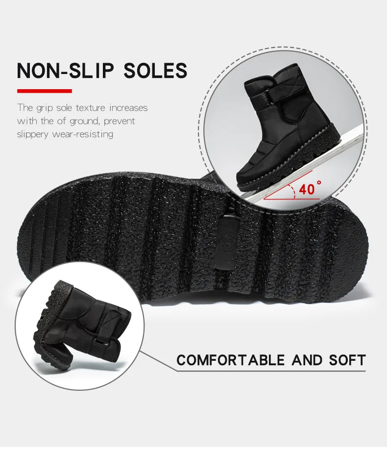Women's Waterproof Winter Snow Boots | Non Slip Ankle Boots | Warm Platform Shoes - MANDOTOS INTERNATIONAL