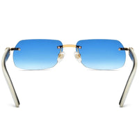 Borregls Buffalo Horn Sunglasses Men Luxury Brand Designer Eyewear Women Nylon Lens Rimless Square Buffs Eyeglasses 8300816 - MANDOTOS INTERNATIONAL