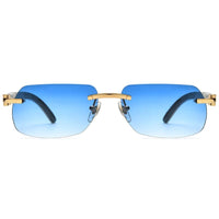 Borregls Buffalo Horn Sunglasses Men Luxury Brand Designer Eyewear Women Nylon Lens Rimless Square Buffs Eyeglasses 8300816 - MANDOTOS INTERNATIONAL