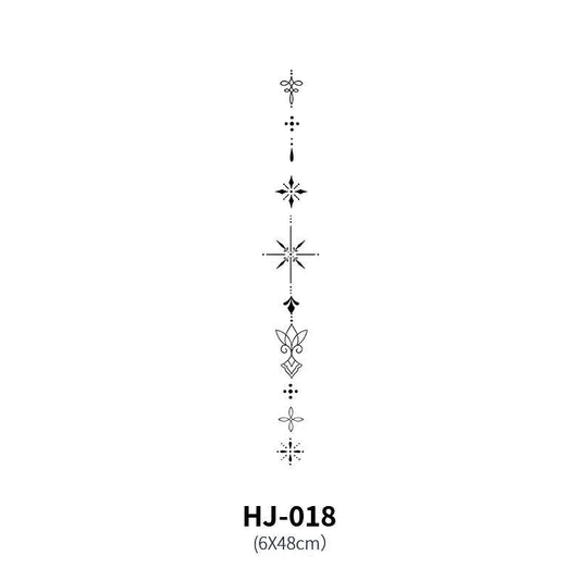 Botanical Spine Tattoo Decal - MANDOTOS