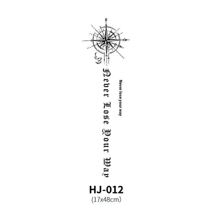 Botanical Spine Tattoo Decal - MANDOTOS