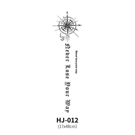 Botanical Spine Tattoo Decal - MANDOTOS
