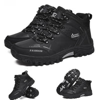 Brand Men Winter Snow Boots Waterproof Leather Sneakers Super Warm Men's Boots Outdoor Male Hiking Boots Work Shoes Size 39-47 - MANDOTOS INTERNATIONAL