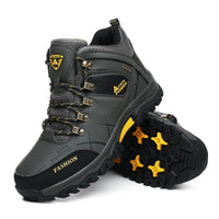 Brand Men Winter Snow Boots Waterproof Leather Sneakers Super Warm Men's Boots Outdoor Male Hiking Boots Work Shoes Size 39-47 - MANDOTOS INTERNATIONAL