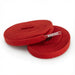 Bright red elastic shoelace by Bread, featuring a flexible, stretchable design perfect for athletic and casual shoes.