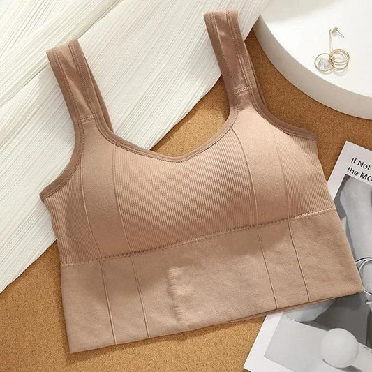 Breathable Sports Bra Anti-Sweat Fitness Top Women Seamless Yoga Bra Shockproof Crop Top Push Up Sport Bra Gym Workout Top - MANDOTOS