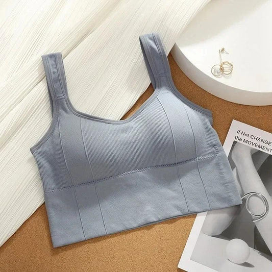 Breathable Sports Bra Anti-Sweat Fitness Top Women Seamless Yoga Bra Shockproof Crop Top Push Up Sport Bra Gym Workout Top - MANDOTOS