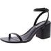 Audrina Black Leather Sandals - MANDOTOS INTERNATIONAL