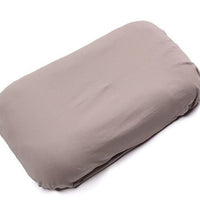 Baby nest bed cushion, taupe cotton, portable infant cradle.