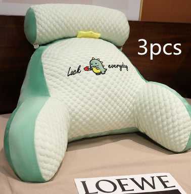 Sofa Fluffy Cushion Luncheon Pillow Triangle Reading Cushion Bedside Soft Large Backrest Lumbar Cushion Office Chair Cushion - MANDOTOS