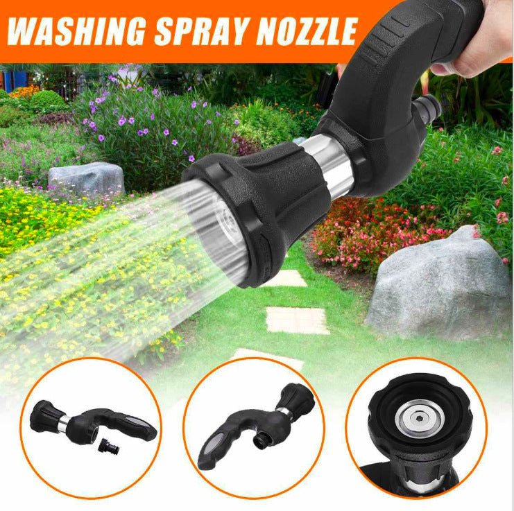 Mighty Power Hose Blaster Nozzle, black plastic handle with metal connector, lawn, garden, car washing.