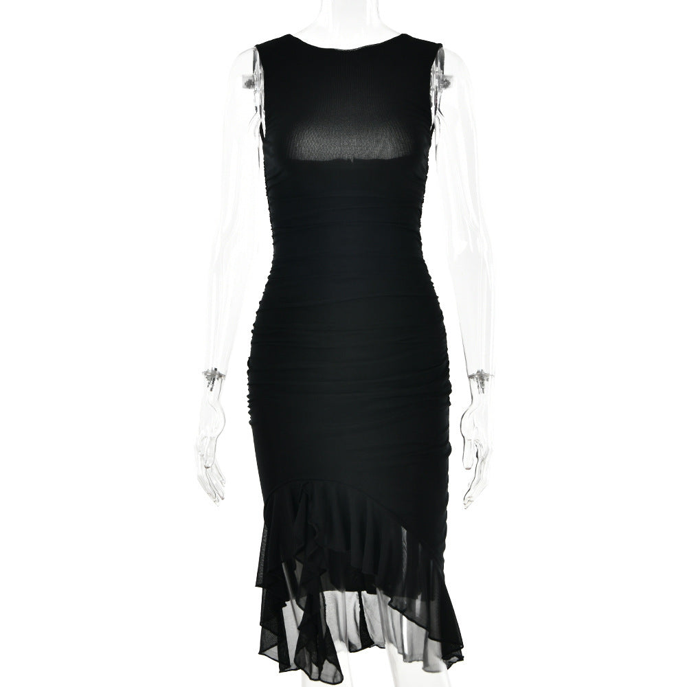 Summer Slim Skinny Sleeveless Dress For Women Fashion Party Club Dresses - MANDOTOS