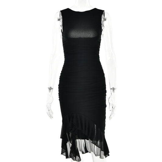 Summer Slim Skinny Sleeveless Dress For Women Fashion Party Club Dresses - MANDOTOS