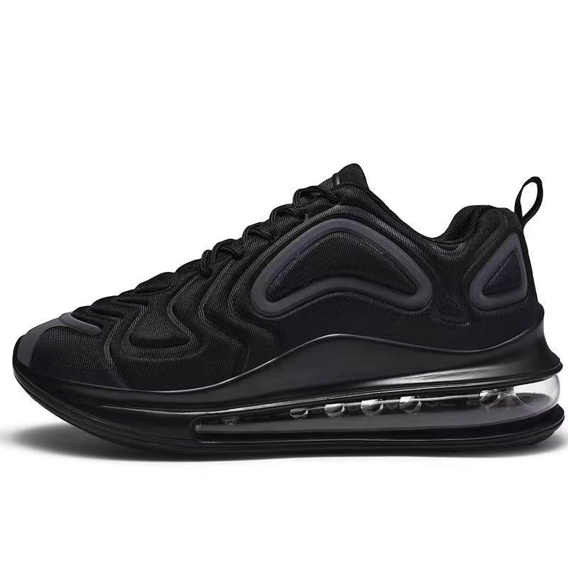 Casual Air Cushion Black Shoes Men Outdoor Breathable Lace-up Sneakers Running Sports Shoes - MANDOTOS