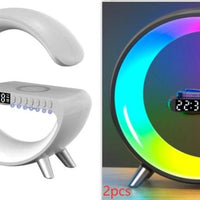 New Intelligent G Shaped LED Lamp Bluetooth Speake Wireless Charger Atmosphere Lamp App Control For Bedroom Home Decor - MANDOTOS INTERNATIONAL0