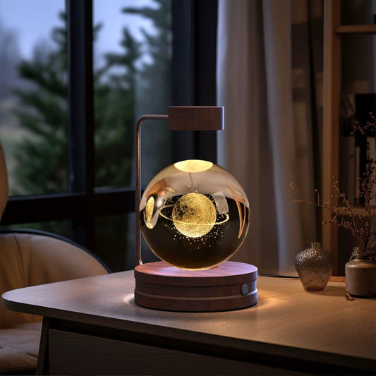 Crystal Ball Cosmic Dinosaur Indoor Night Light USB Power Warm Bedside Light Birthday Gift Night Lamp MANDOTOS