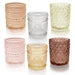 12 - Piece Multicolor Glass Tealight Holders for Special Occasions - MANDOTOS INTERNATIONAL