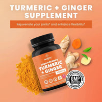 Turmeric & Ginger 1200mg Advanced Joint Support - 180 Caps - MANDOTOS INTERNATIONAL