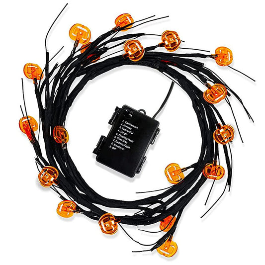 Halloween LED Willow Vine String Light Cool Cartoon Bat Pumpkin Decoration For Indoor Outdoor Party House Decor - MANDOTOS