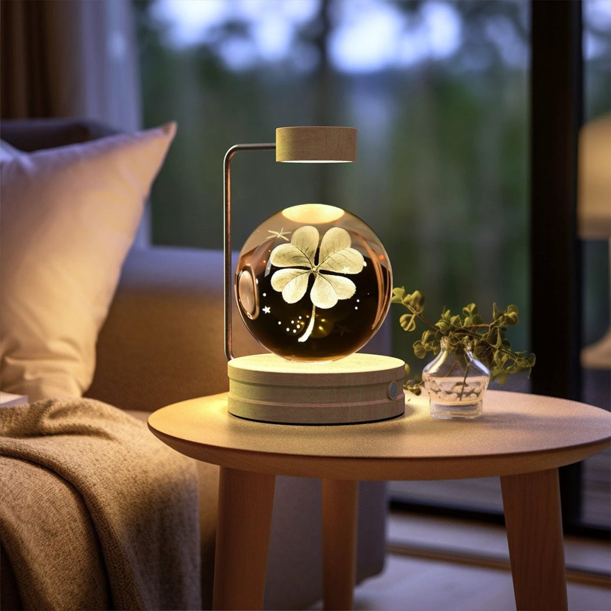 Crystal Ball Cosmic Dinosaur Indoor Night Light USB Power Warm Bedside Light Birthday Gift Night Lamp MANDOTOS